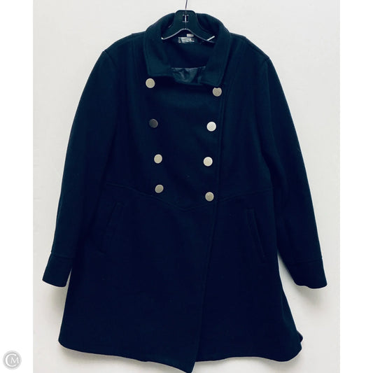 Coat Trench Coat By Agnes Orinda In Navy, Size: 2x