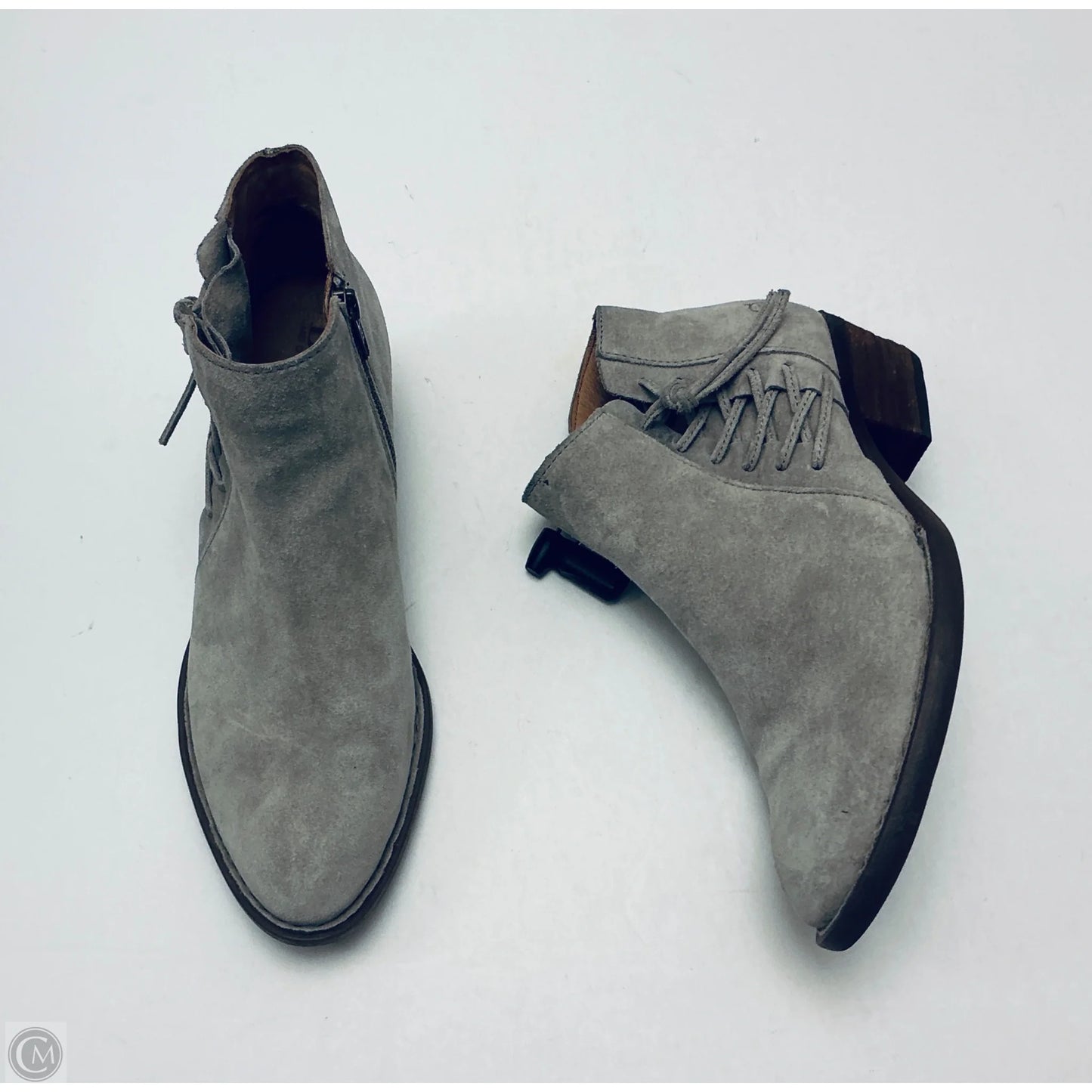 Boots Ankle Heels By Born In Grey, Size: 10