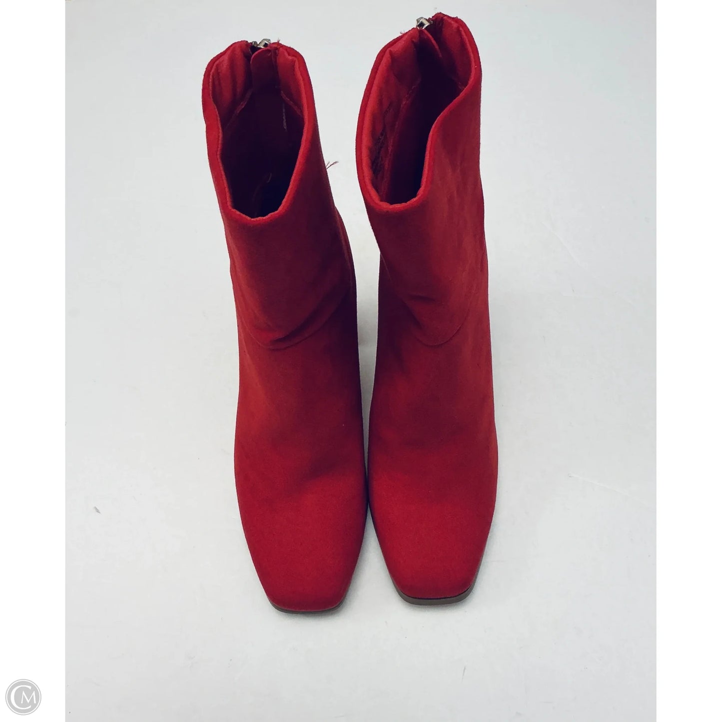 Boots Ankle Heels By Just Fab In Red, Size: 6.5