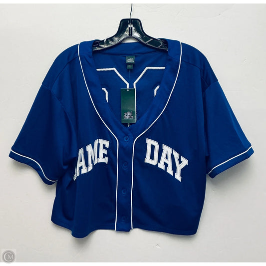 Top Short Sleeve By Wild Fable In Blue, Size: M