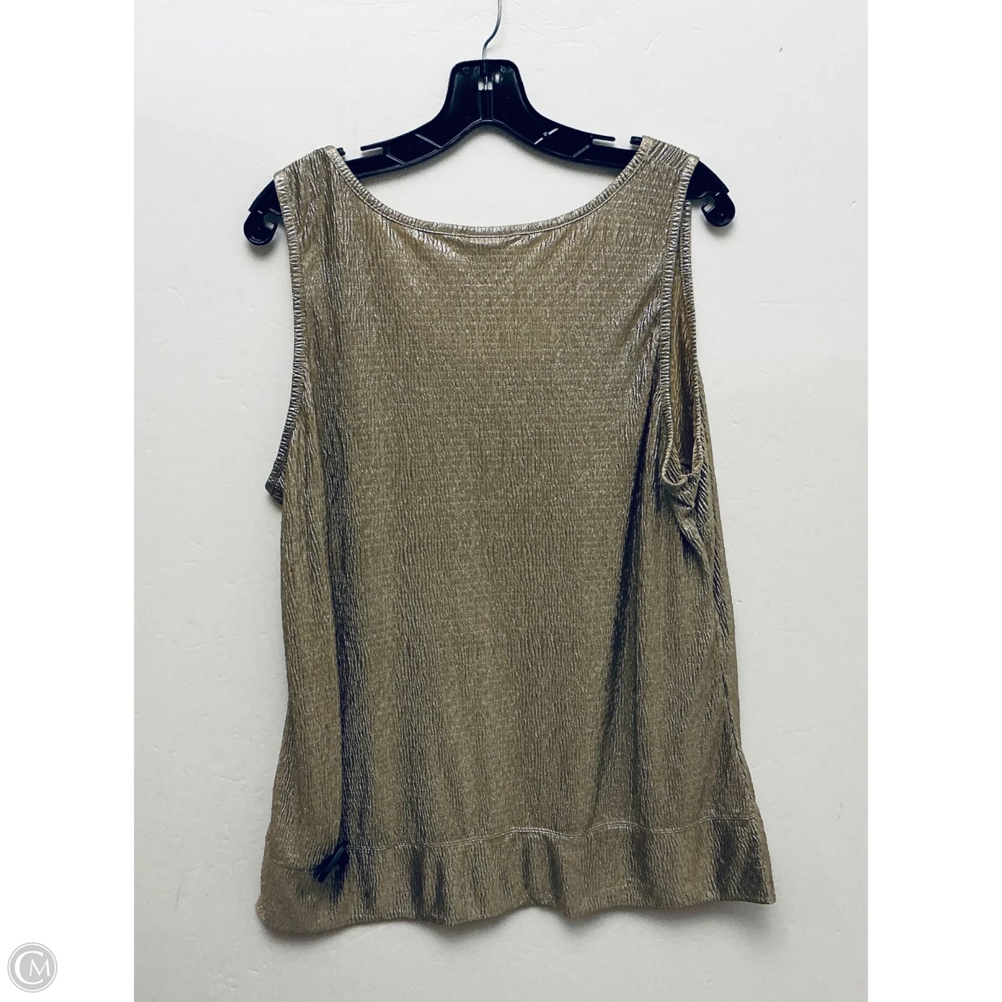 Top Sleeveless By Jm Collections In Gold, Size: Xl