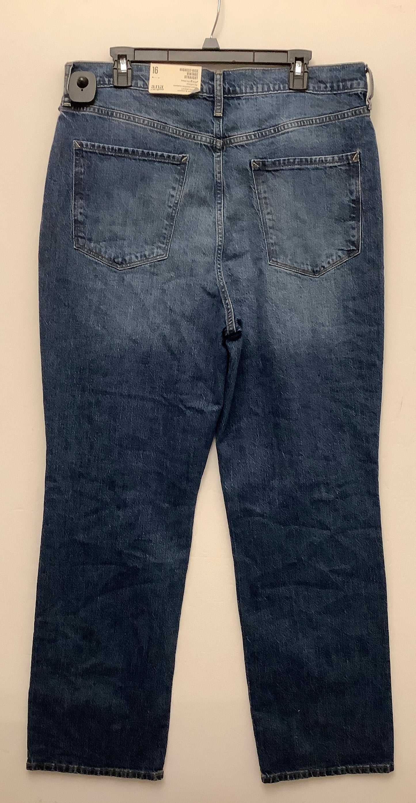 Jeans Straight By Ana In Blue, Size: 16