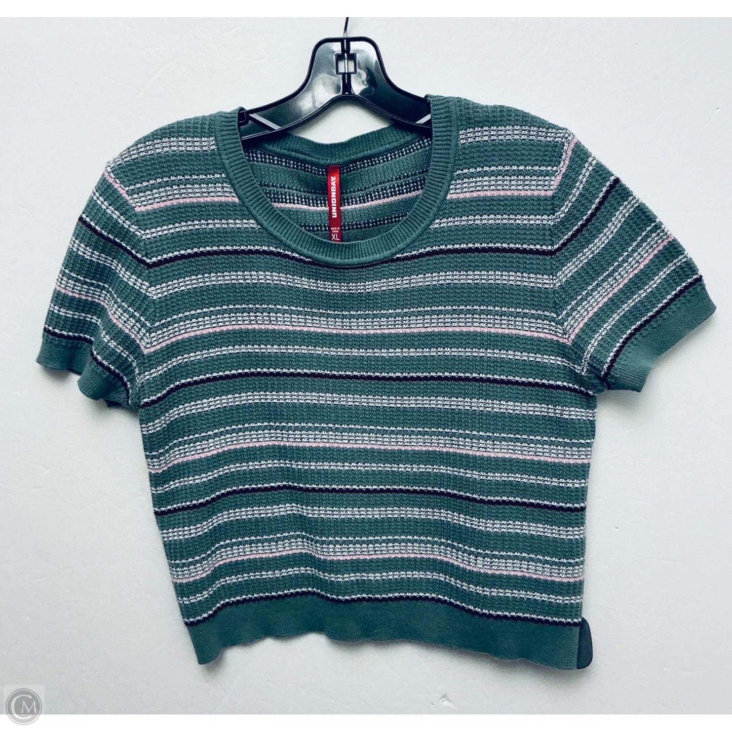 Top Short Sleeve By Union Bay In Striped Pattern, Size: Xl