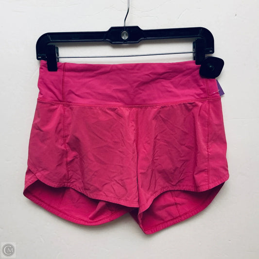 Athletic Shorts By Lululemon In Pink, Size: 4