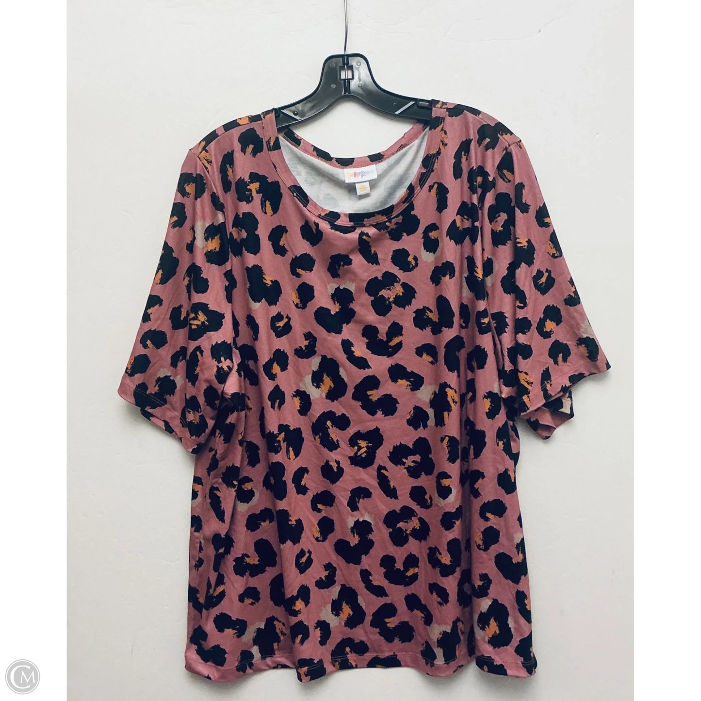 Top Short Sleeve Basic By Lularoe In Pink, Size: 3x