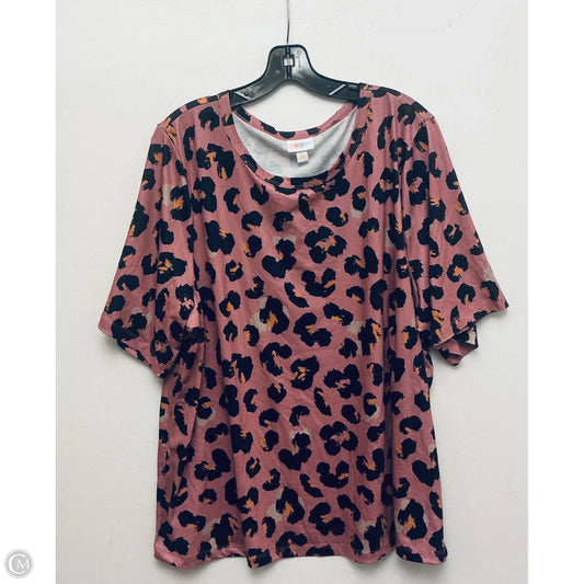 Top Short Sleeve Basic By Lularoe In Pink, Size: 3x