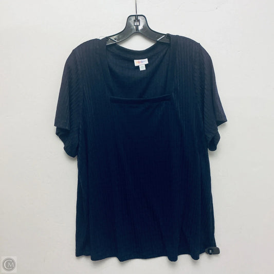 Top Short Sleeve Basic By Lularoe In Navy, Size: 2x