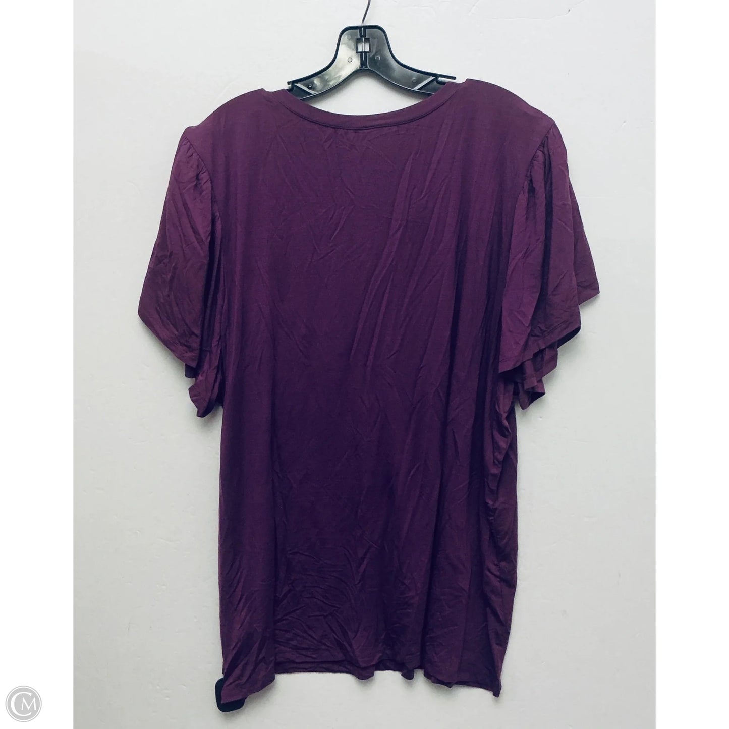 Top Short Sleeve Basic By Lularoe In Purple, Size: 3x