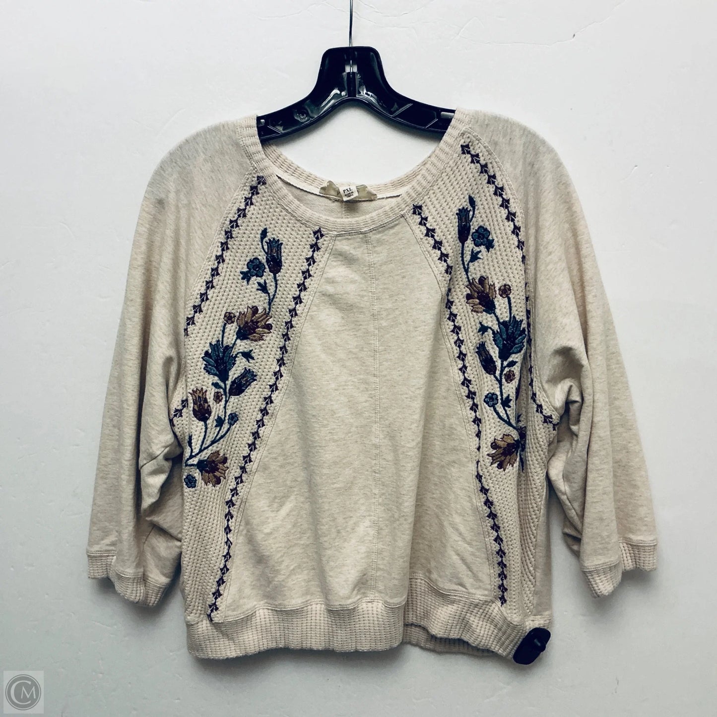 Top 3/4 Sleeve By Nurture In Beige, Size: Xl