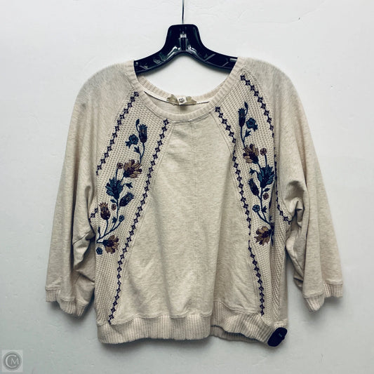 Top 3/4 Sleeve By Nurture In Beige, Size: Xl