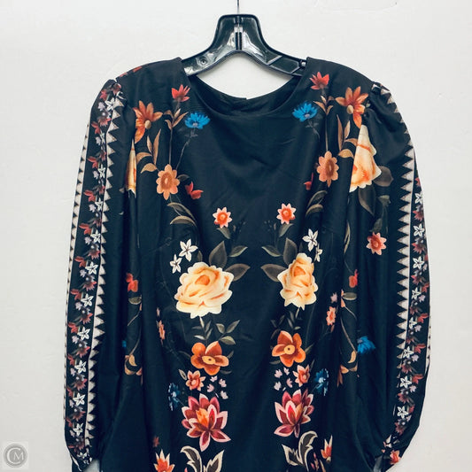 Dress Casual Short By Chicme In Floral Print, Size: Xl