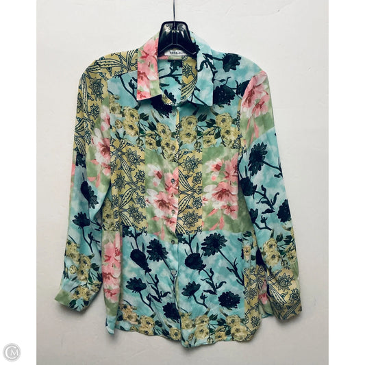 Top Long Sleeve By Rose And Olive In Floral Print, Size: M