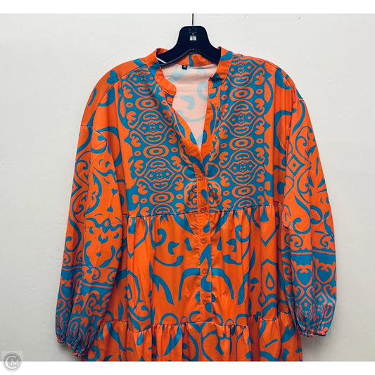 Dress Casual Maxi By Clothes Mentor In Blue & Orange, Size: M