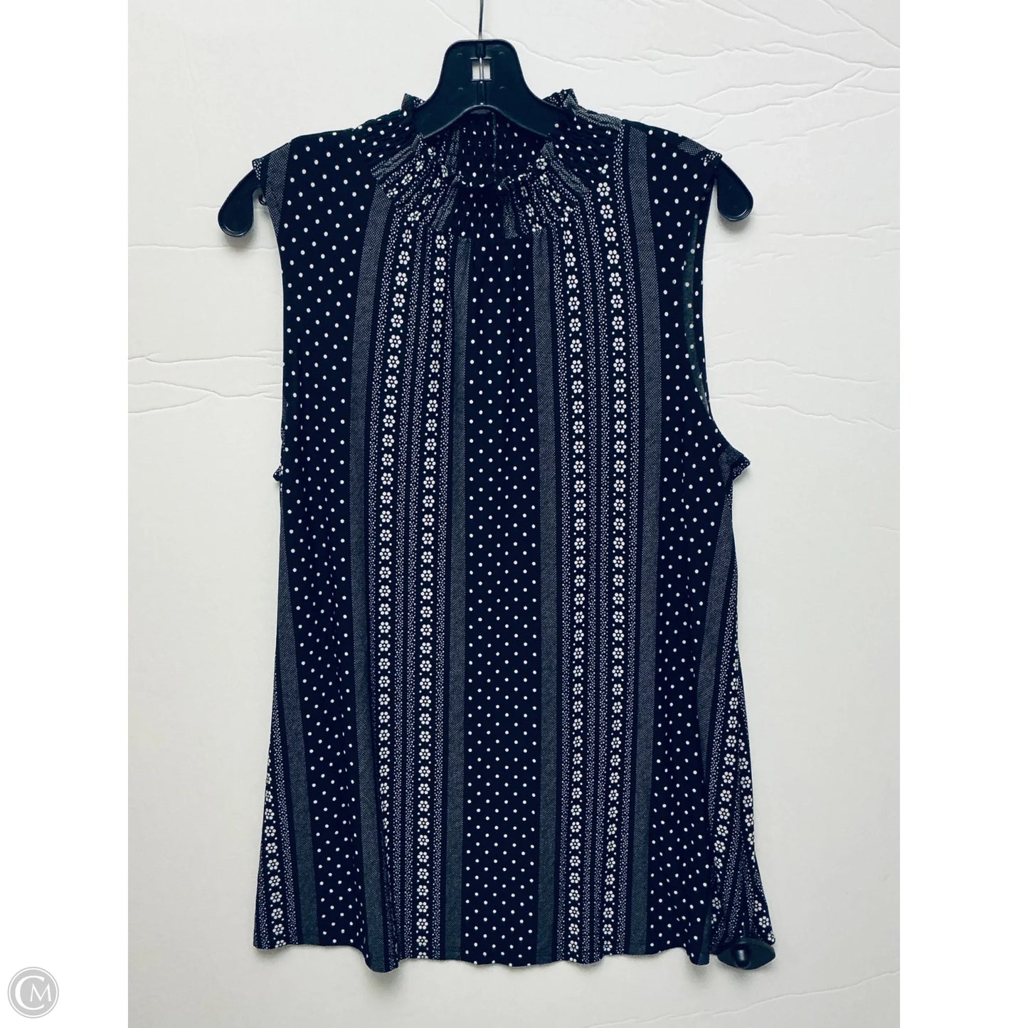 Top Sleeveless By Cato In Black, Size: L