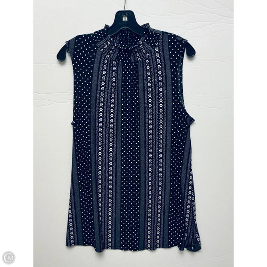Top Sleeveless By Cato In Black, Size: L