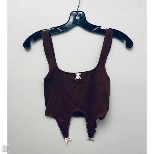 Top Sleeveless Basic By Anthropologie In Brown, Size: Xs