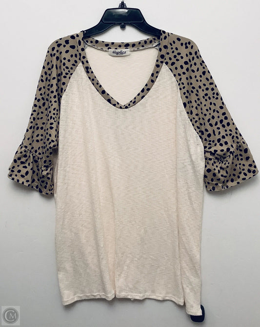 Top Long Sleeve By Haptics In Cream, Size: 2x
