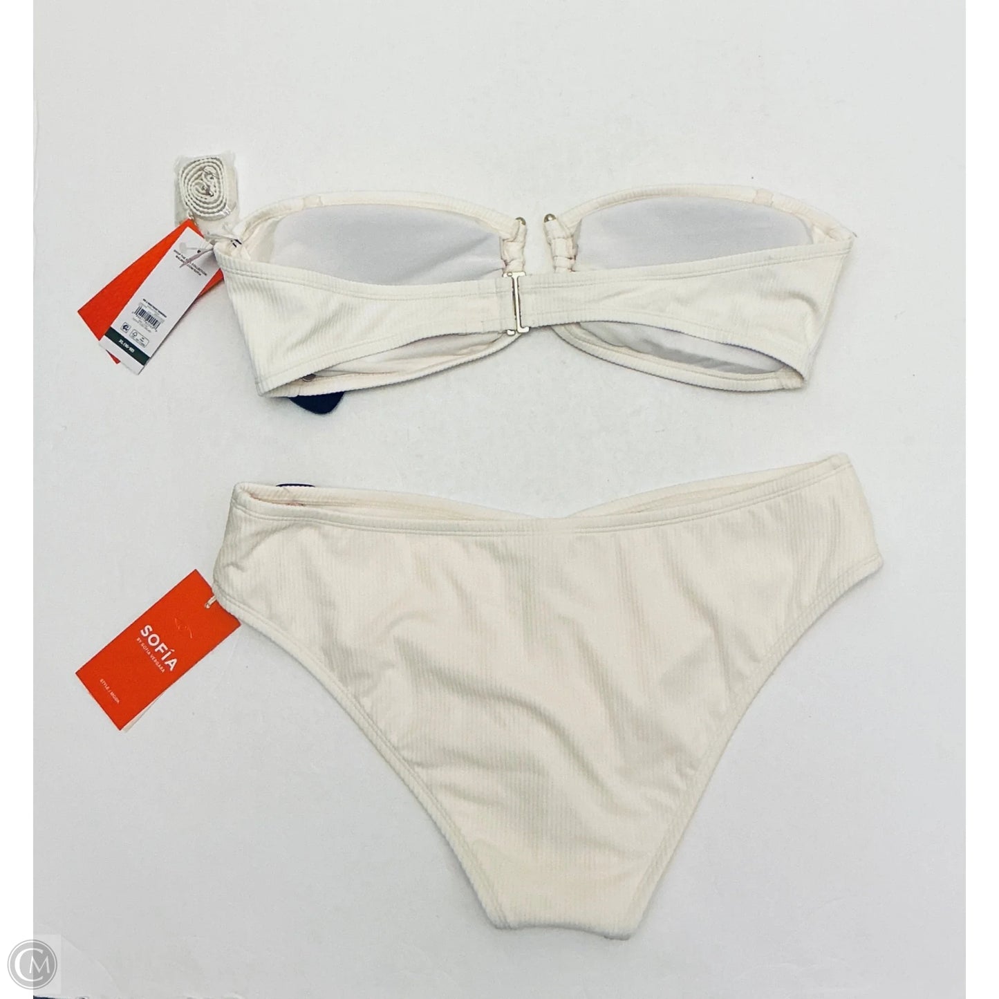 Swimsuit 2pc By Sofia By Sofia Vergara In Cream, Size: Xl