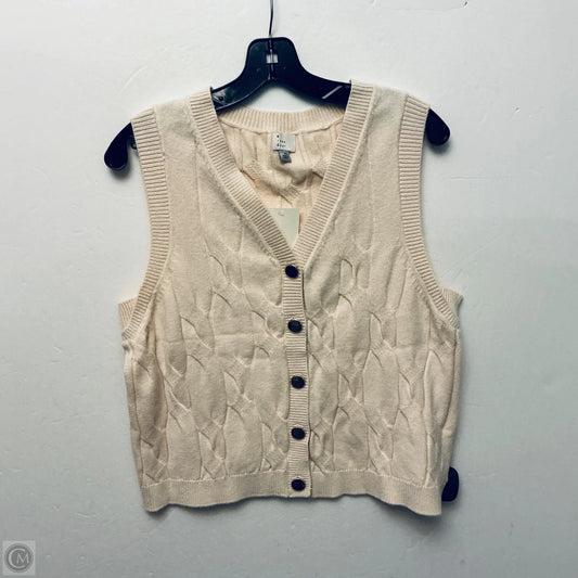 Top Sleeveless By A New Day In Cream, Size: Xl