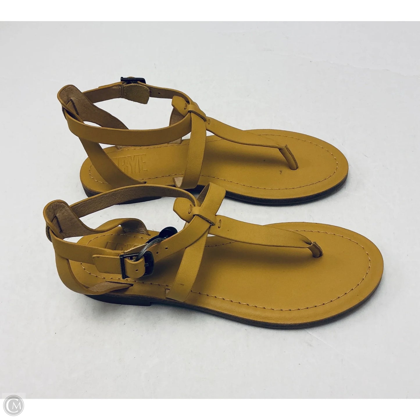 Sandals Designer By Frye In Yellow, Size: 6.5