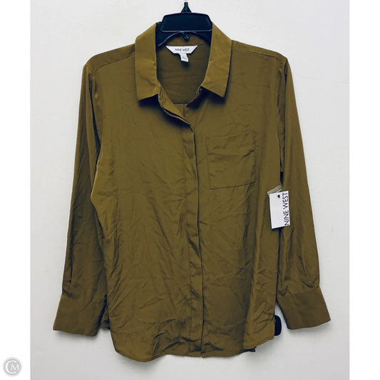 Top Long Sleeve By Nine West In Green, Size: M