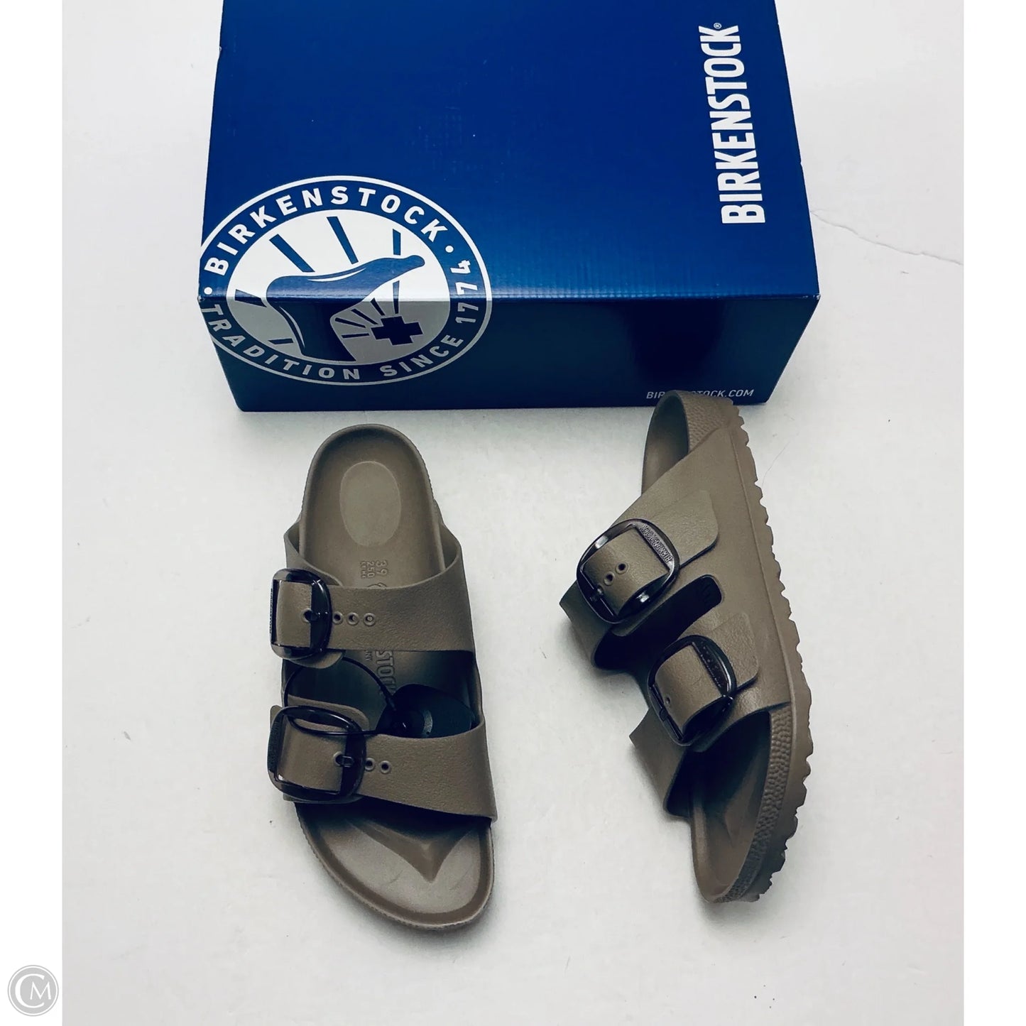 Sandals Flats By Birkenstock In Taupe, Size: 8