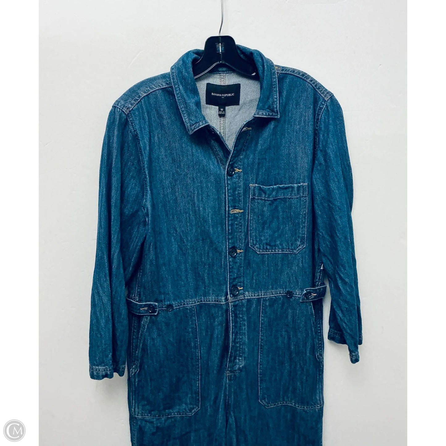 Jumpsuit By Banana Republic In Blue Denim, Size: 10