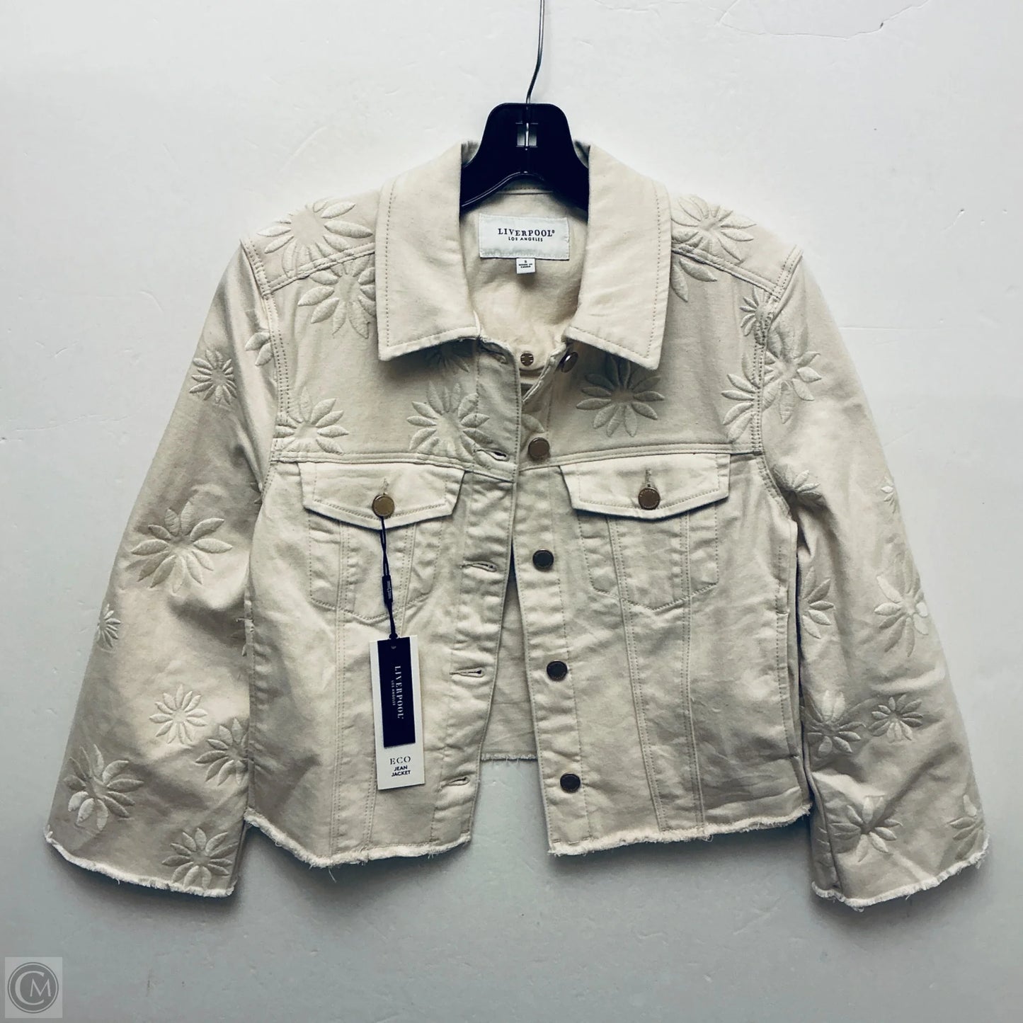 Jacket Denim By Liverpool In Tan Denim, Size: S