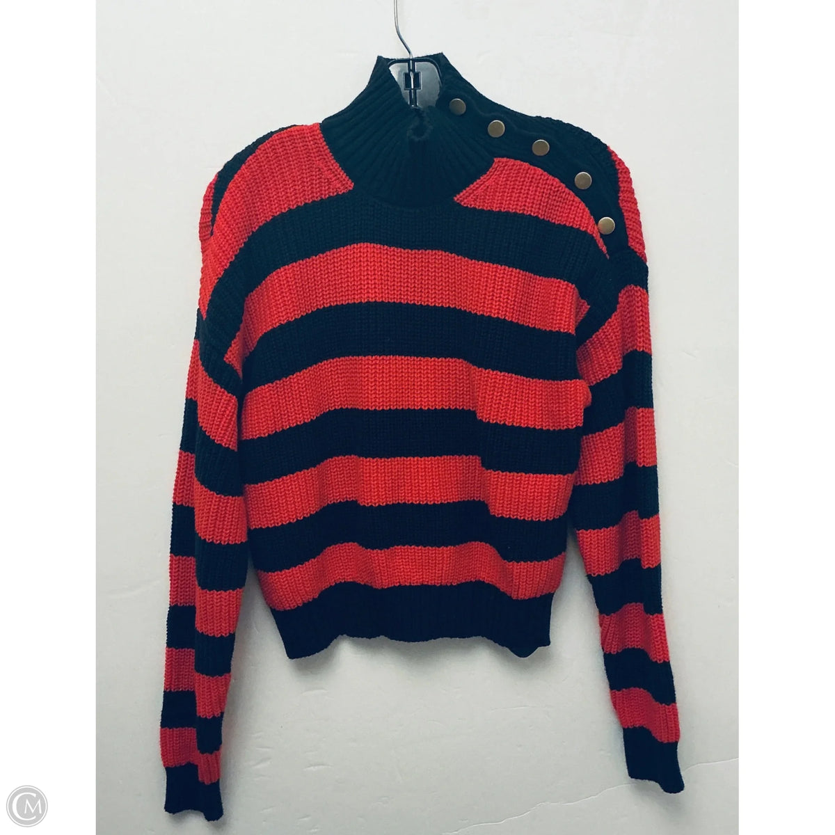 Sweater By Free Assembly In Striped Pattern, Size: S