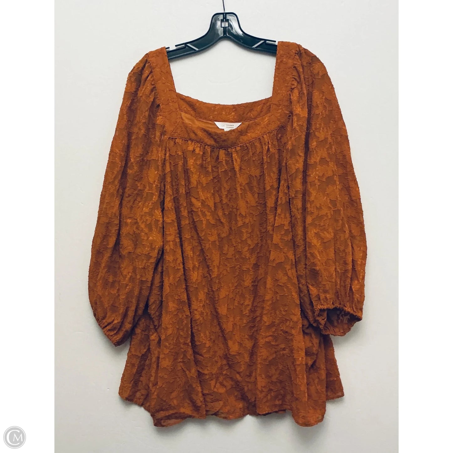 Top Long Sleeve Basic By Lc Lauren Conrad In Orange, Size: 4x