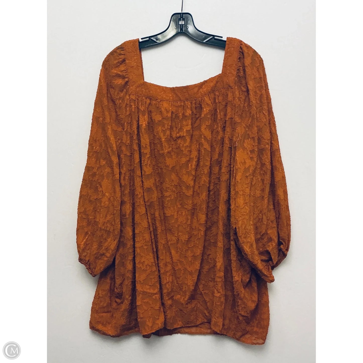 Top Long Sleeve Basic By Lc Lauren Conrad In Orange, Size: 4x