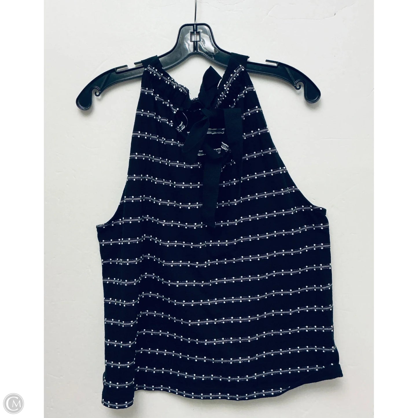 Top Sleeveless By Loft In Black, Size: L