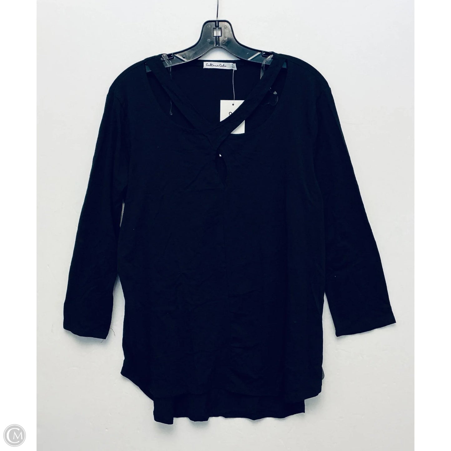 Top Long Sleeve By Cme In Black, Size: Xl