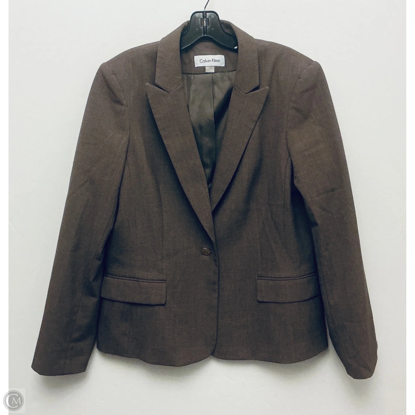 Blazer By Calvin Klein In Brown, Size: 14