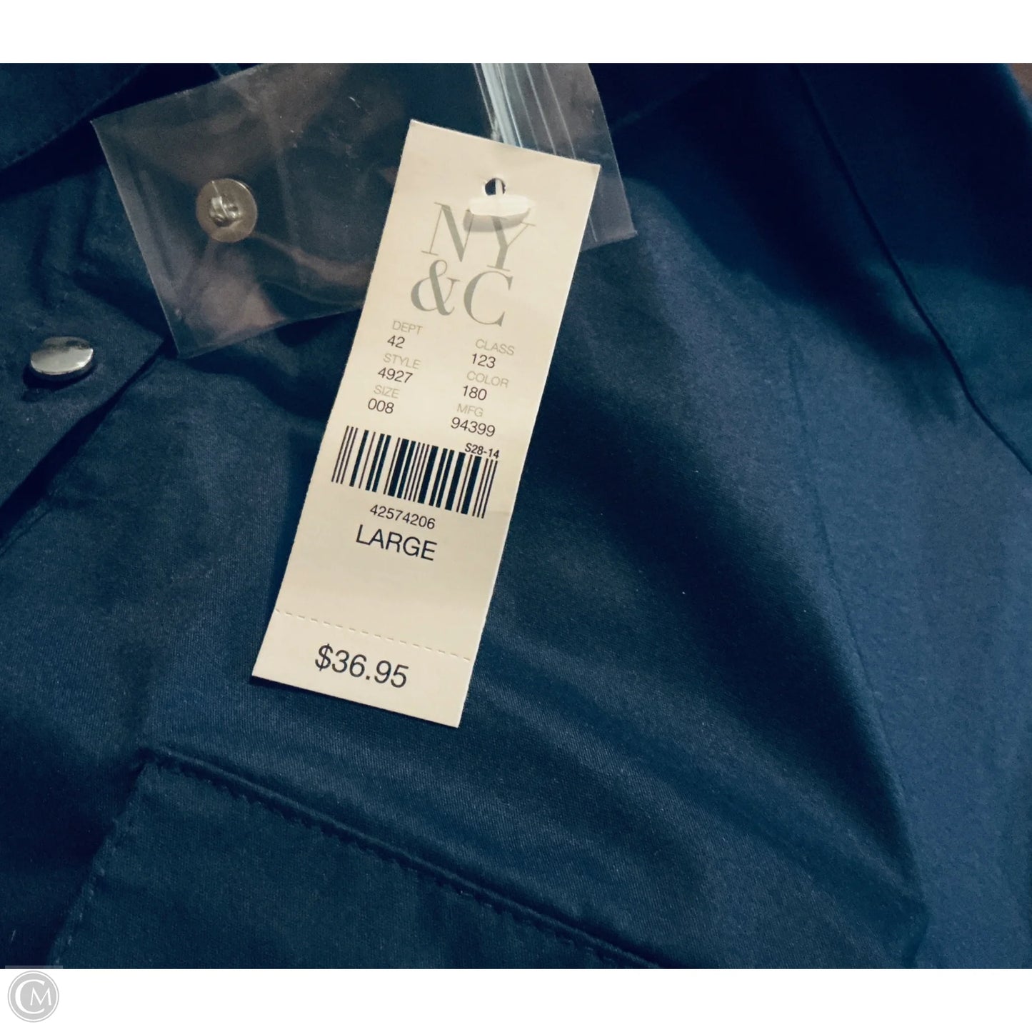 Top Long Sleeve By New York And Co In Navy, Size: L