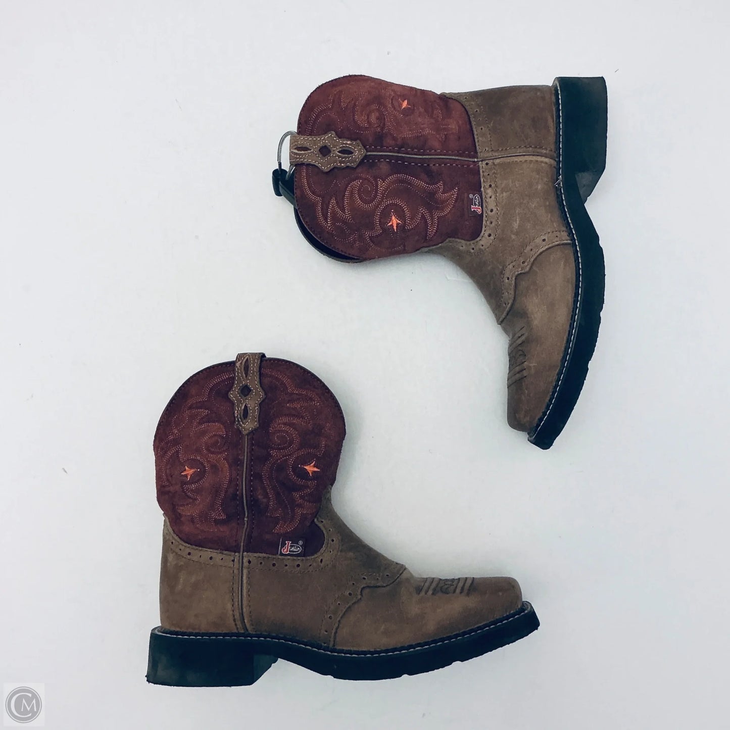 Boots Western By Justin In Brown, Size: 9