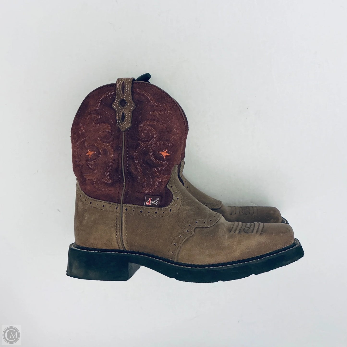 Boots Western By Justin In Brown, Size: 9