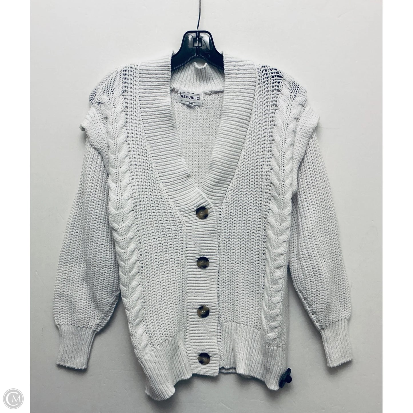 Sweater Cardigan By For The Republic In White, Size: Xs