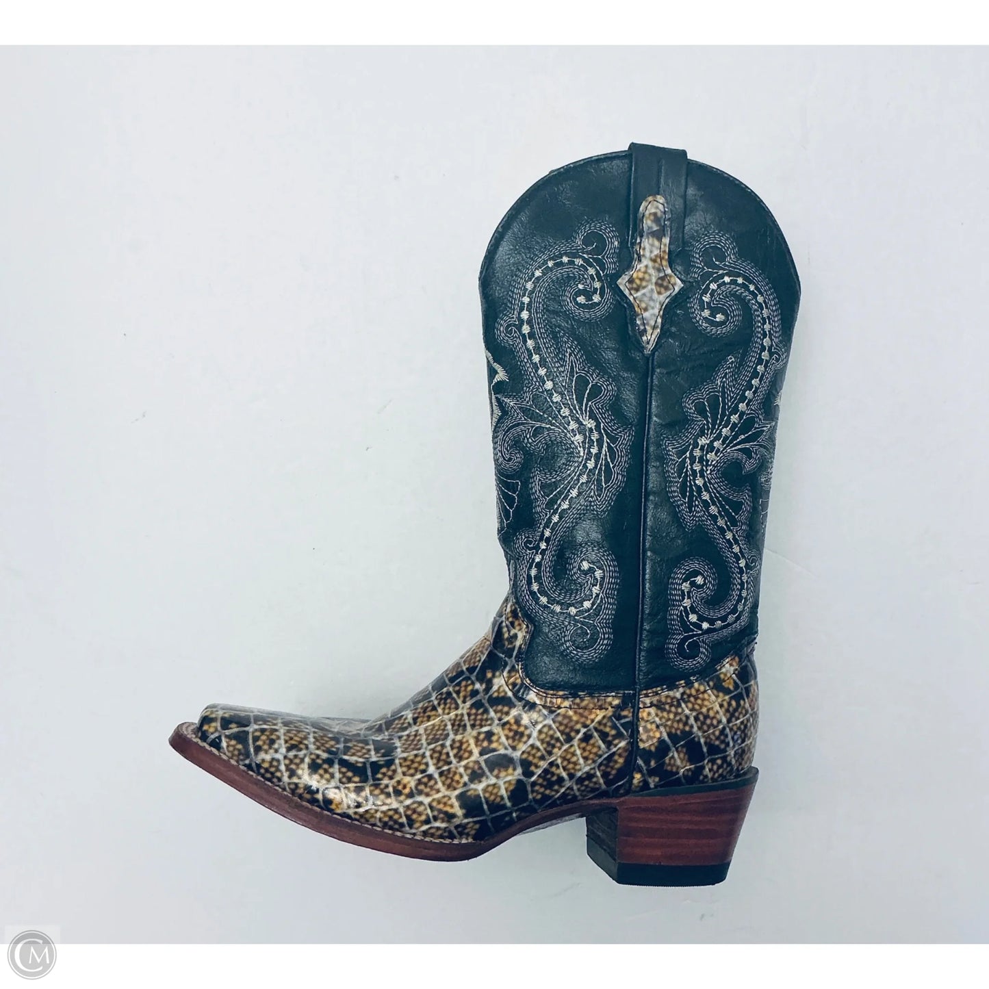 Boots Western By Cma In Blue & Tan, Size: 7