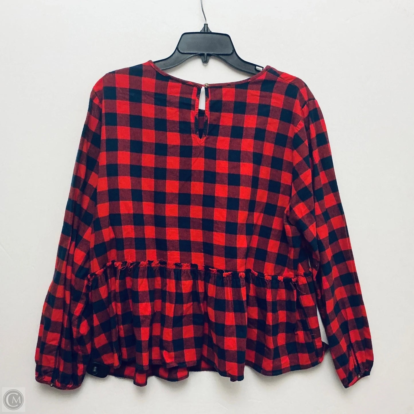 Top Long Sleeve Basic By Universal Thread In Red, Size: Xxl