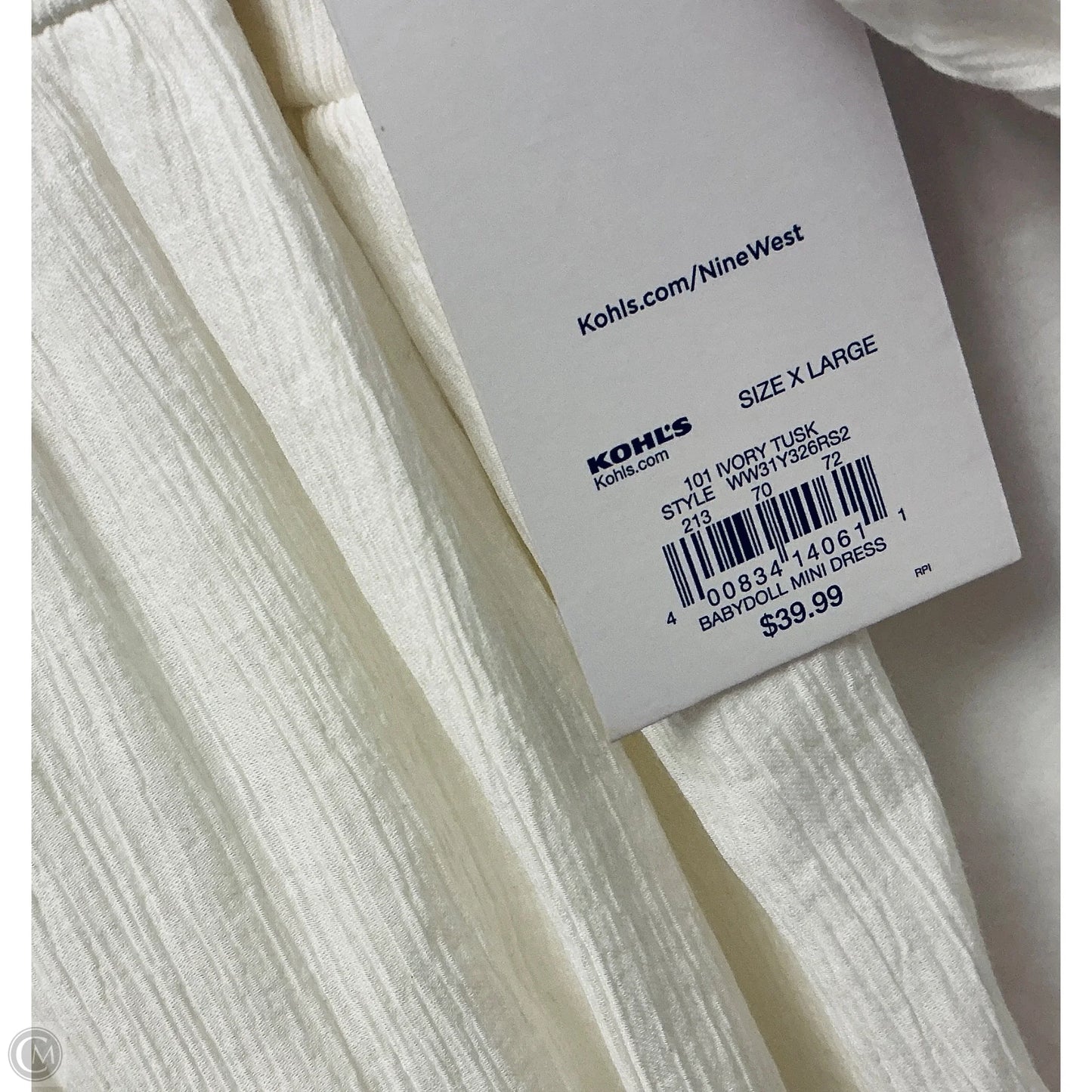 Dress Casual Short By Nine West Apparel In White, Size: Xl