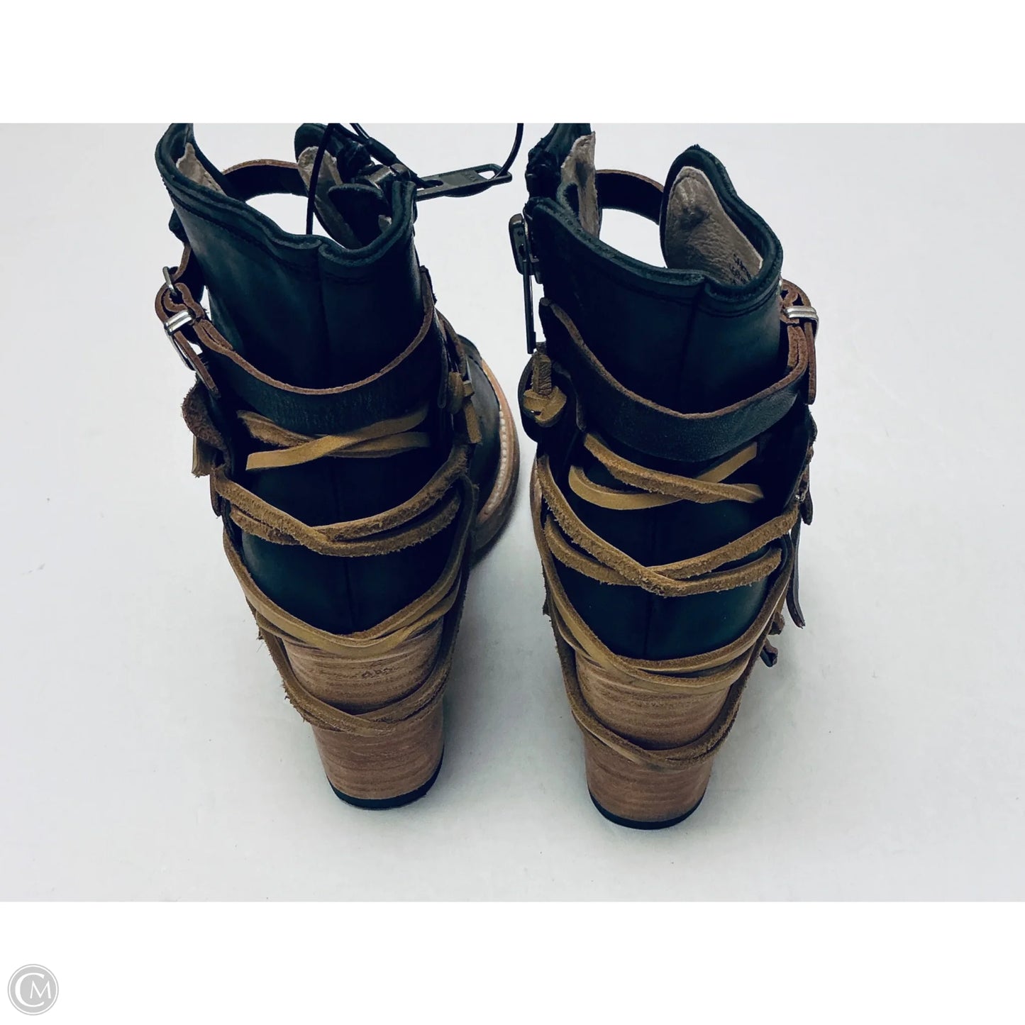 Boots Ankle Heels By Freebird In Brown, Size: 9