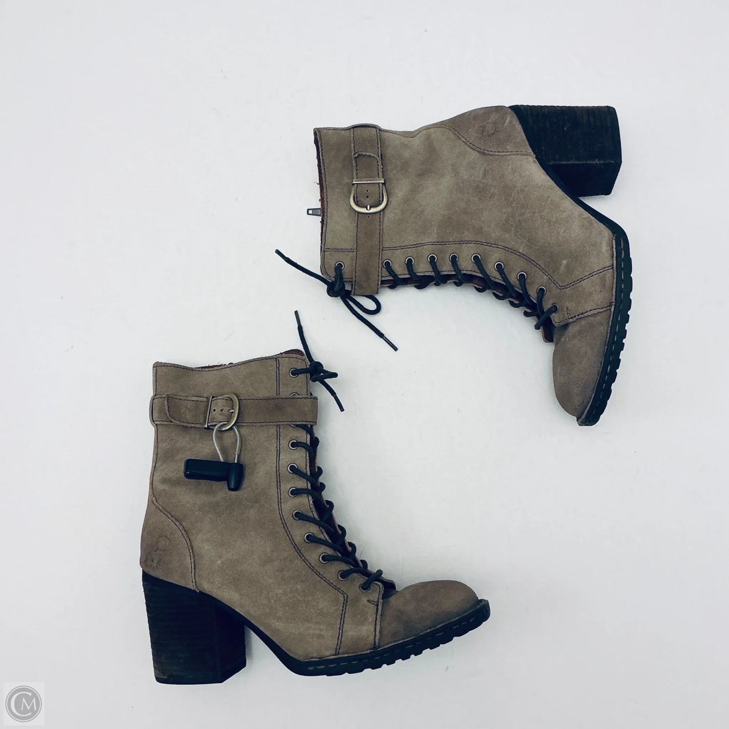Boots Ankle Heels By Born In Brown, Size: 10