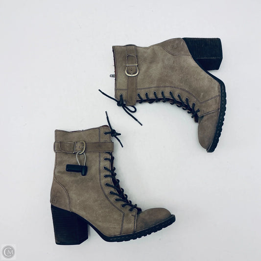 Boots Ankle Heels By Born In Brown, Size: 10