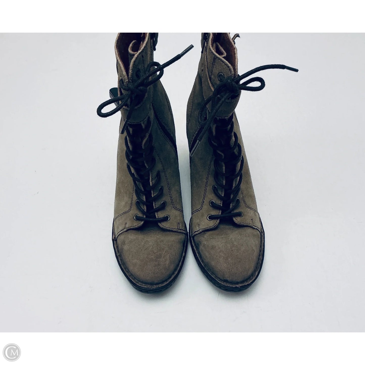 Boots Ankle Heels By Born In Brown, Size: 10
