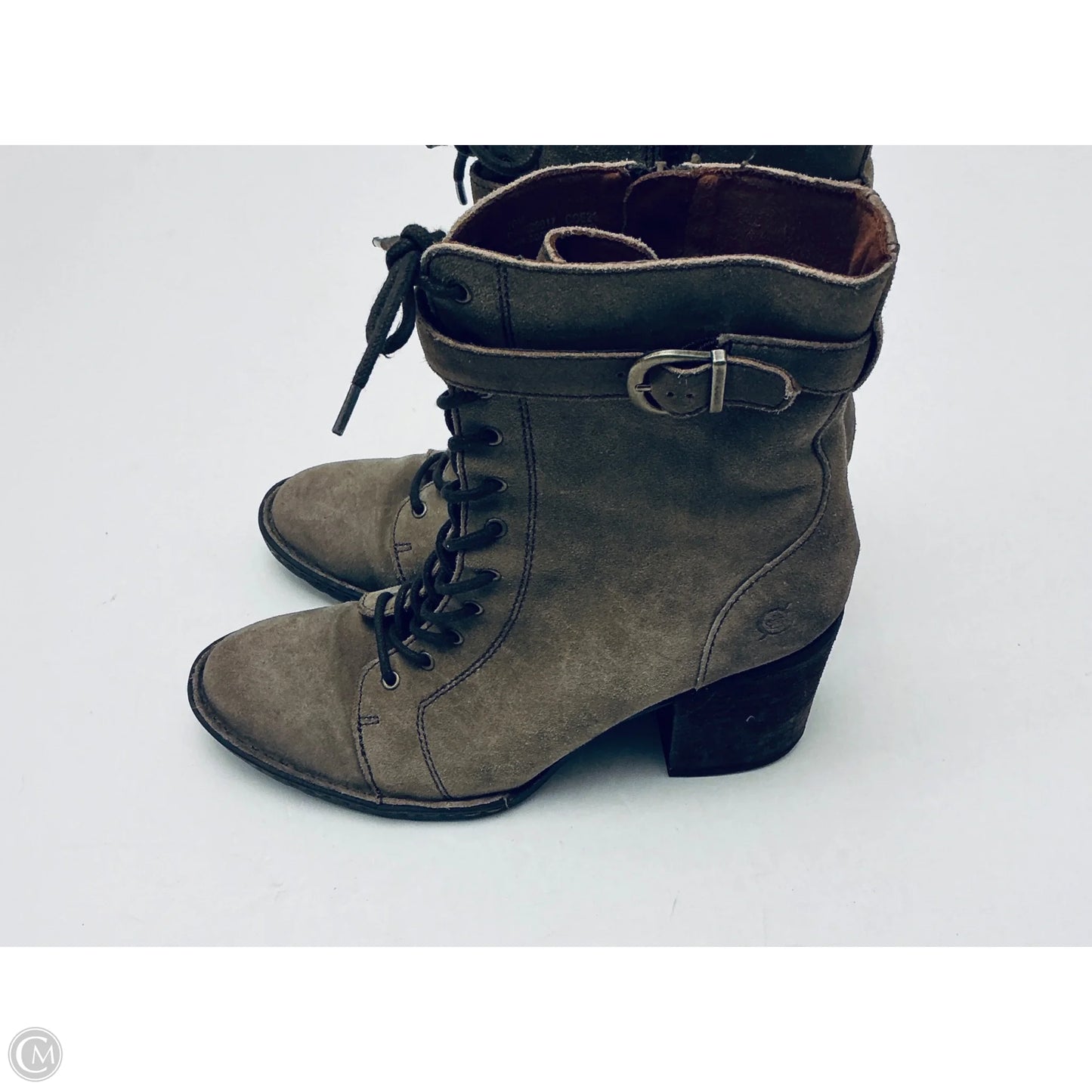 Boots Ankle Heels By Born In Brown, Size: 10