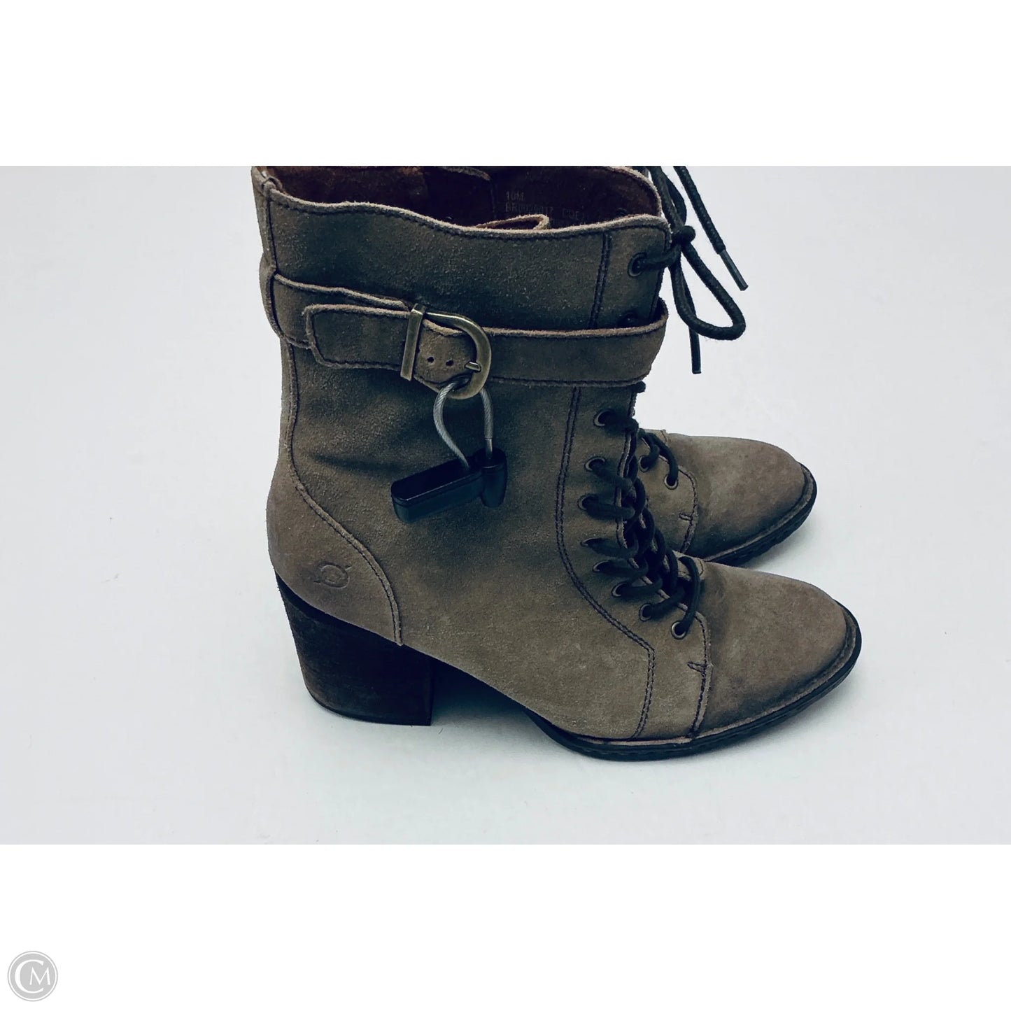 Boots Ankle Heels By Born In Brown, Size: 10