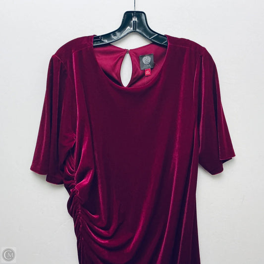Dress Party Midi By Vince Camuto In Maroon, Size: 14