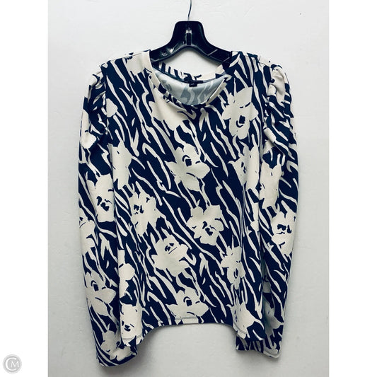 Top Long Sleeve Basic By Ann Taylor In Blue, Size: Xl