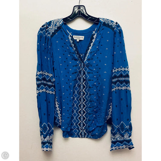 Top Long Sleeve Basic By Hale Bob In Blue, Size: S